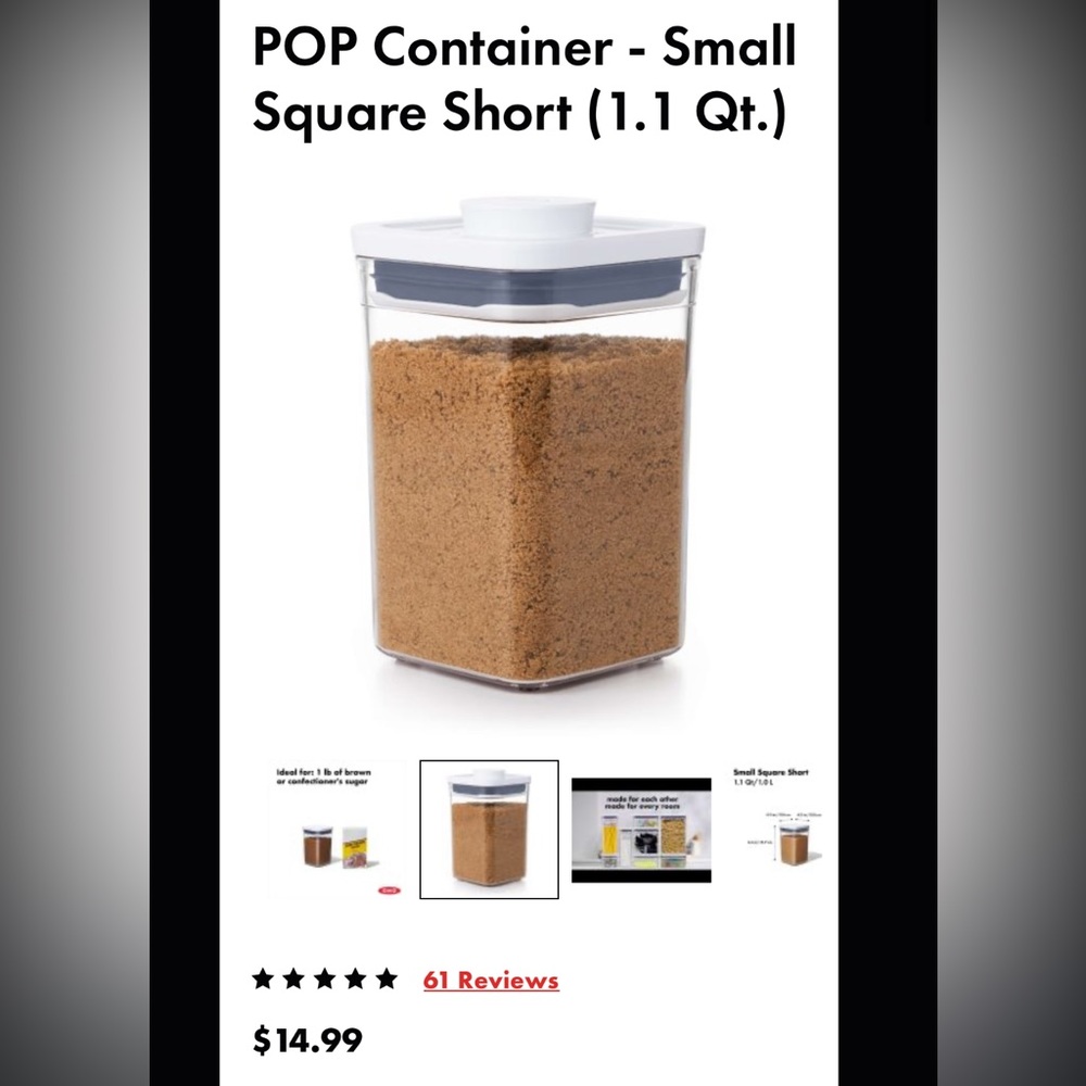 oxo 1.1 qt containers (x2)